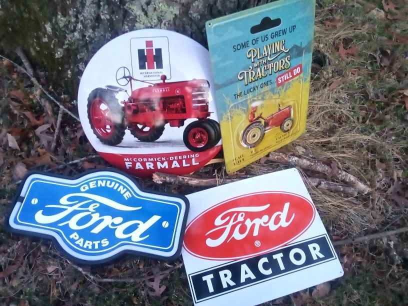 Ford Tractor Metal Signs or Ford Neon Sign!