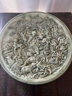 Vintage 17” Ceramic Relief Wall Plaques Set of 2-$275 OBO