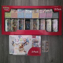 Pokemon Pokémon Prismatic Evolution 2 Pack ETB Booster 8 Mini Tin Costco Ancient Mew Promo 