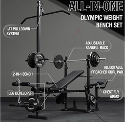 All-in-One Olympic Weight Bench Set