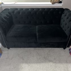 Dark Gray Love Seat For Sale 