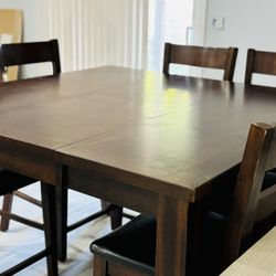 Adjustable/Reductible pure wood Dinning Table- Set For 8 People  With Option To 6.