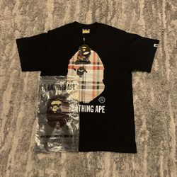 Burberry X BAPE Collab Shirt Size M🎄