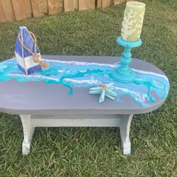 Pretty Oval Coffee Table Grey 