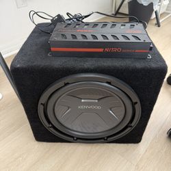 Kenwood Subwoofer And Amplifier 