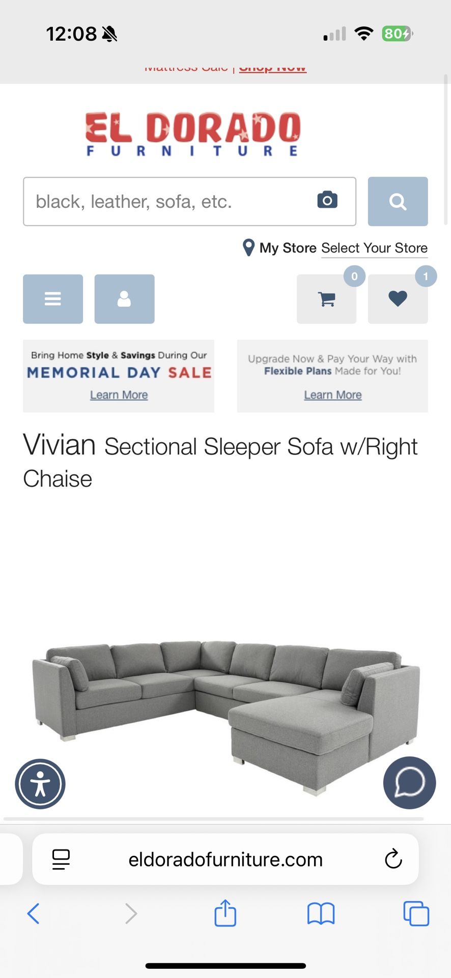 3 Piece Sectional Sleeper Sofa - Like NEW!