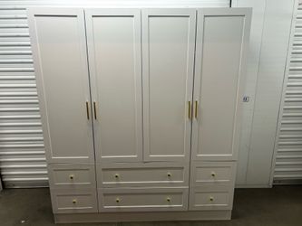 White Closet Wardrobe Storage Unit