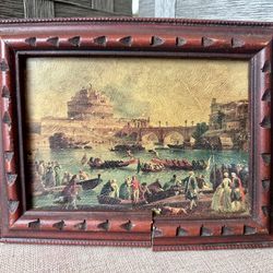 Mid-Century Framed Print “A Sporting Contest on the Tiber” - Claude-Joseph Vernet