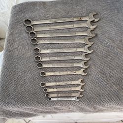 Craftsman Wrench Set 1” -15/16- 7/8- 13/16- 3/4- 11/16- 5/8- 9/16- 1/2- 7/16- 3/8- 5/16-