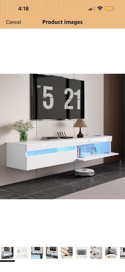 Floating entertainment shelf