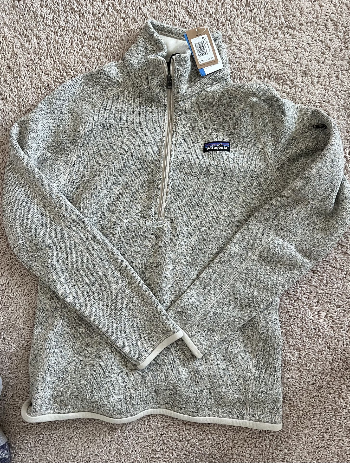Patagonia Women's Better Sweater 1/4 Zip Pullover new with tags that say $119.00 