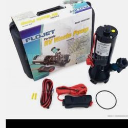 Flojet 18555-000A Portable RV Waste Pump with Garden Hose Discharge Port - 12 VDC Motor