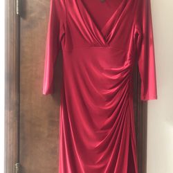 🔥💥LAUREN By Ralph Lauren Red Dress Size Medium 