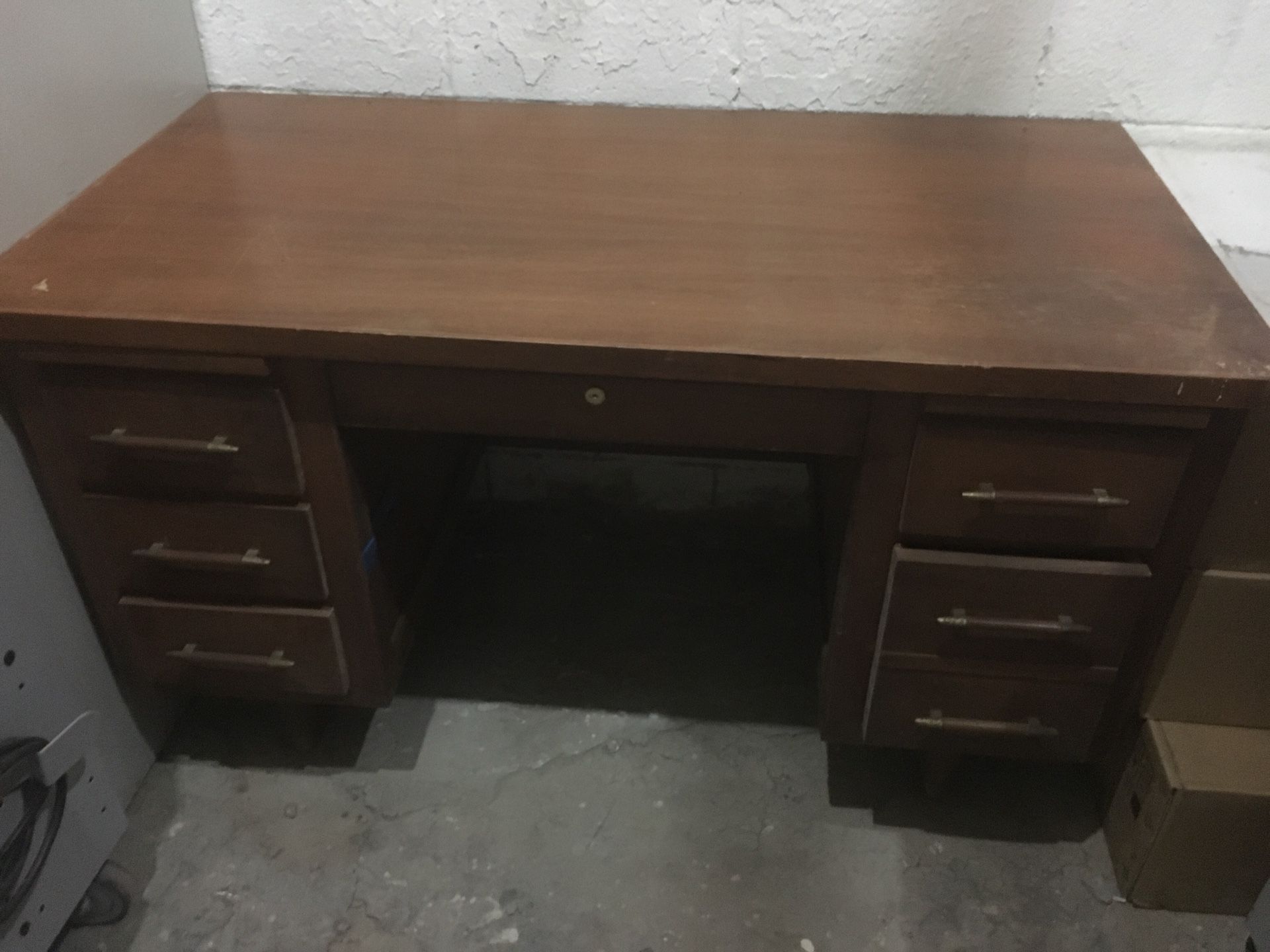 Antique Desk with antique chair solid wood