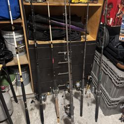 Fishing Poles Pen , And For Trolling 