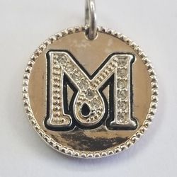 Gold Plated Charm  M.