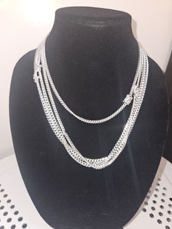 Solid Sterling silver 925 cuban chain