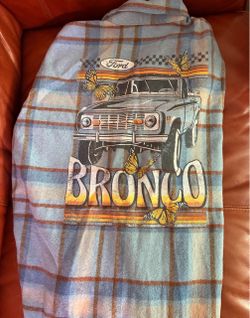 Ford Bronco original button down fleece shirt medium excellent condition