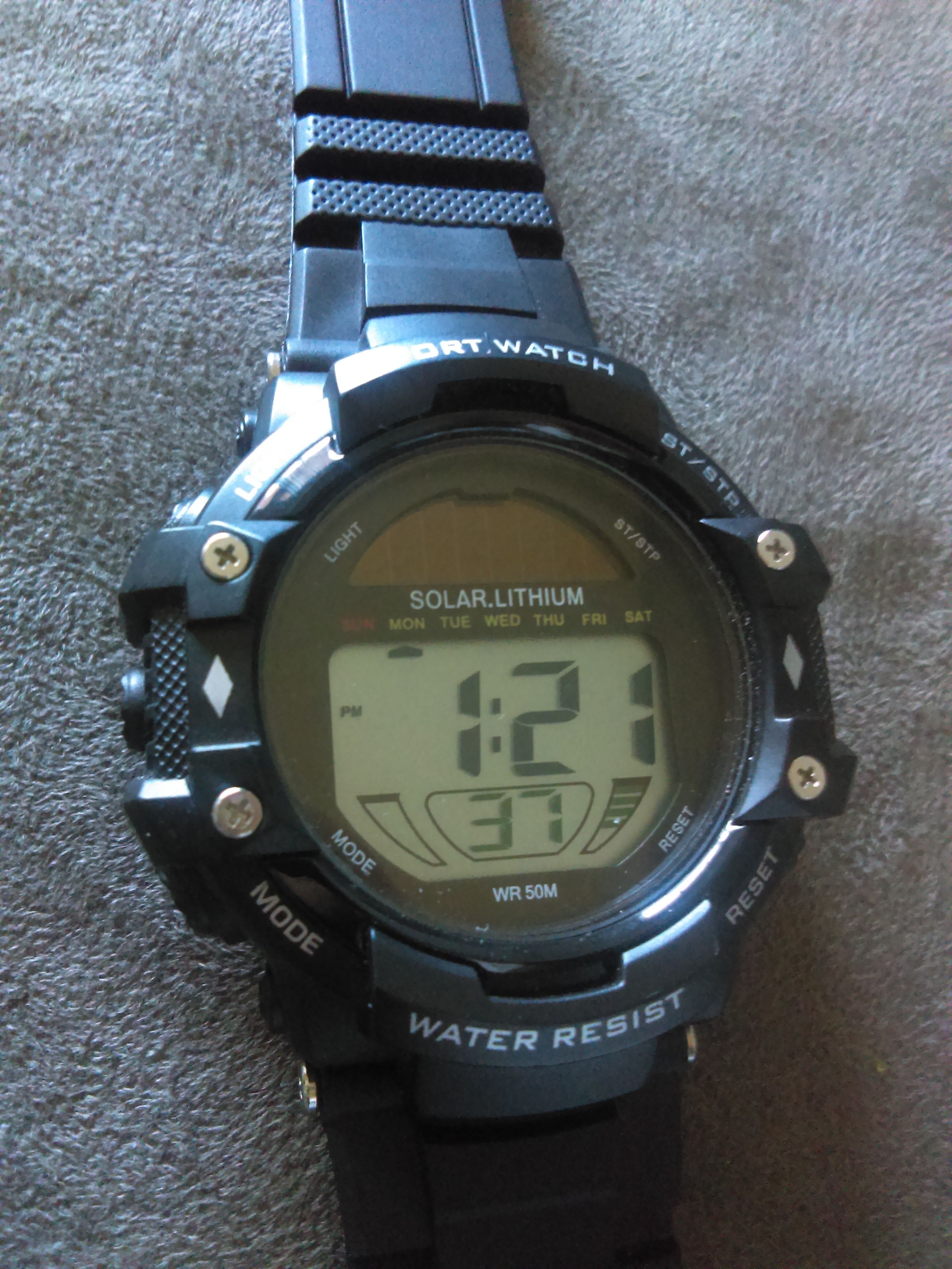 Solar lithium watch sale