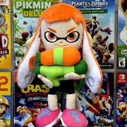 Splatoon 9" Plush - INKLING GIRL NEON ORANGE