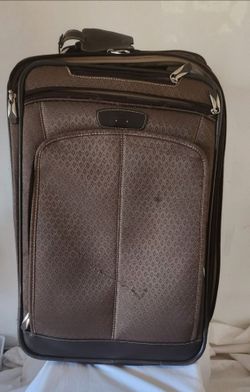 Brown Rolling Carry-On Luggage Suitcase