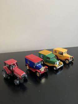 Vintage Matchbox Brewery Ford Trucks & Case Tractor
