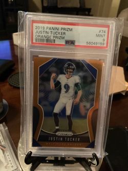 2019 Panini Prizm Orange Prizm  #79 Justin Tucker Gem. Mint 9.