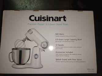 Cuisinart Precision Master 5.5-Quart Stand Mixer White Brand New In Box Never Opened Cheap No Tax *Not Walmart $319.95+Tax!*