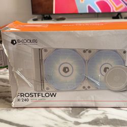 ID-Cooling FrostFlow X240 CPU Water Cooler LGA1700 Compatible White LED, Black
