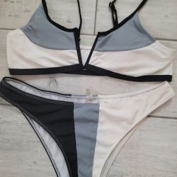 Cute Color Block Bikini