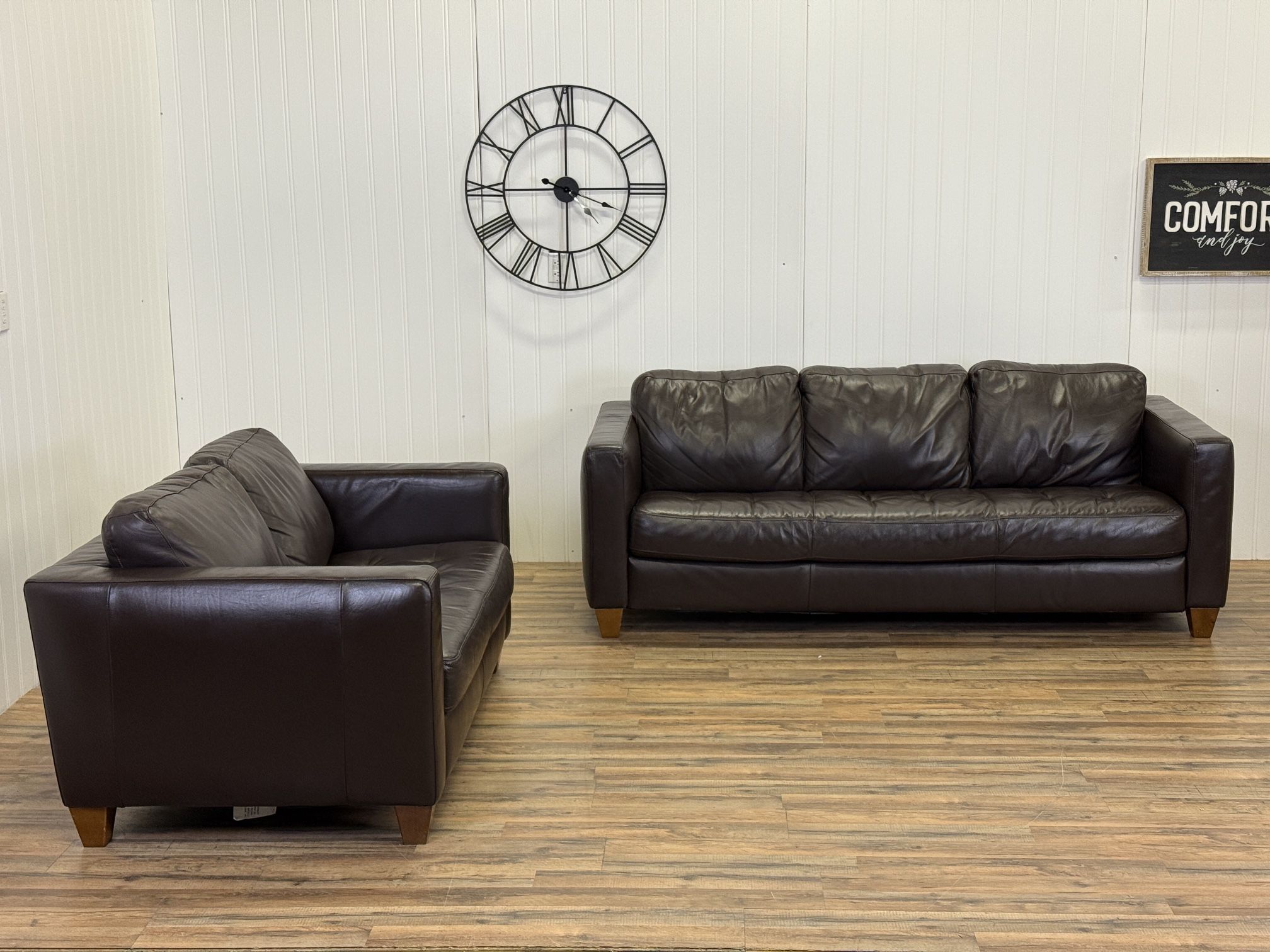 Natuzzi Leather Couch & Loveseat Delivery Available