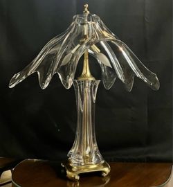 Vintage Cofrac Art Verrier Crystal French Lamp
