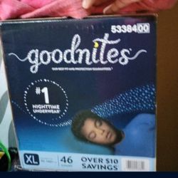 Boys Goodnites XL 46count