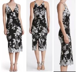 Dress the population lucy embroiled midi dress Black/Silver Size :Small