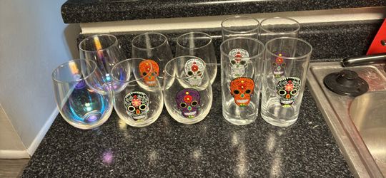 Dia Los muertos Glassware