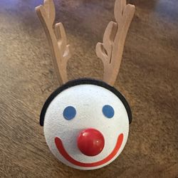 Vintage Jack in the Box Christmas Reindeer Antenna Topper