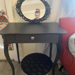 Vanity or entryway table with Mira and stool
