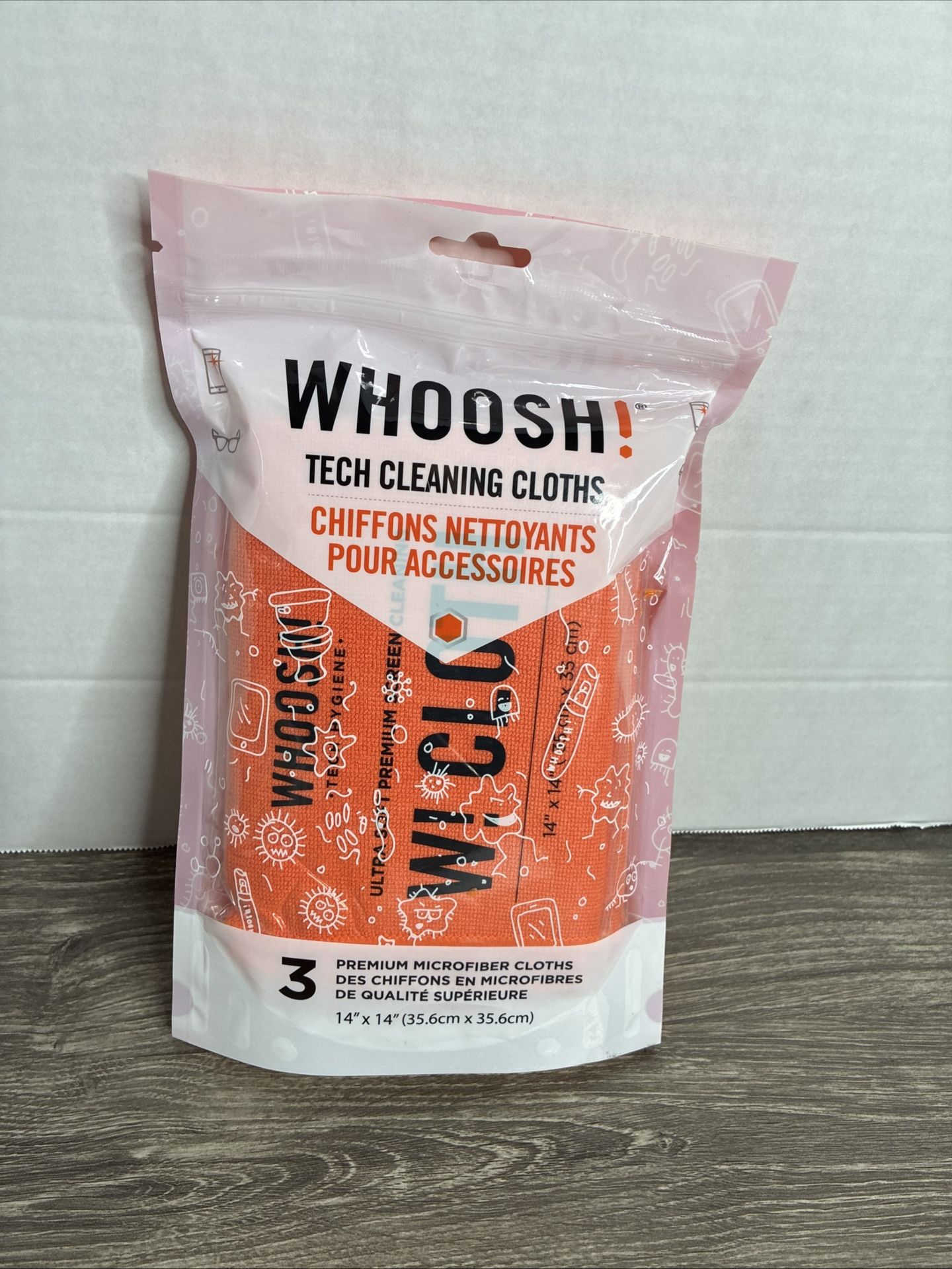 Whoosh! Tech Cleaning Cloths NEW 14”x 14”