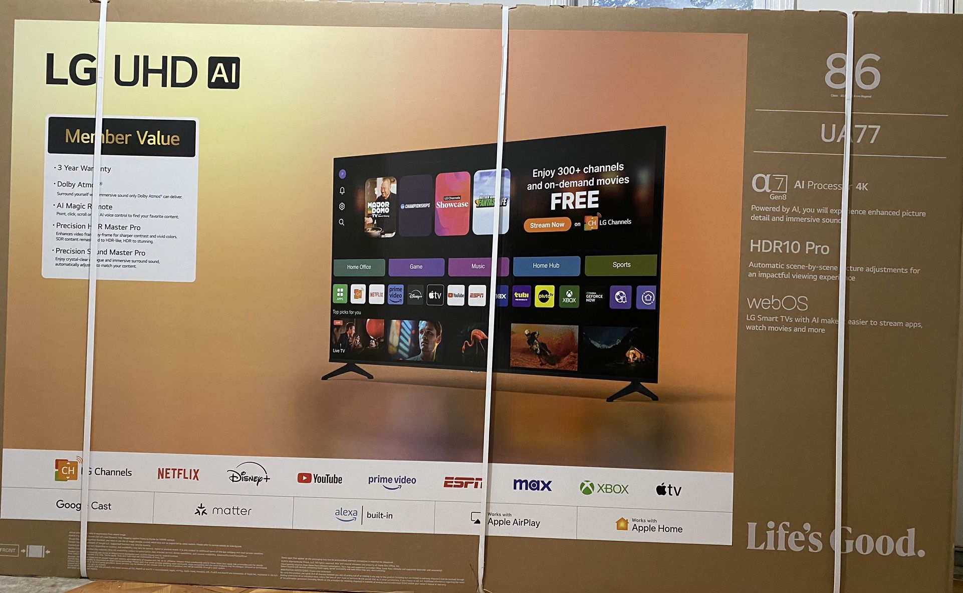 86” LG UHD AI