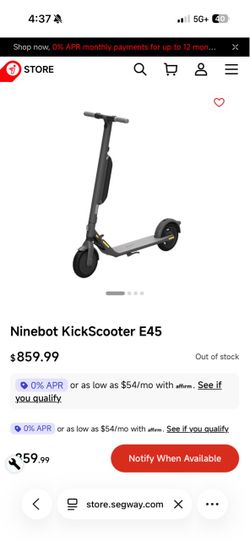 E45 segway electric scooter