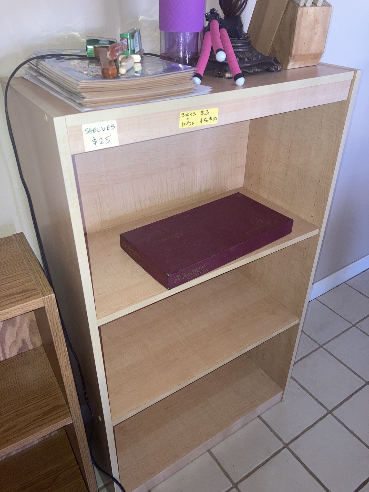 3 Shelf Bookcase Bookshelves Books Blond Light Wood