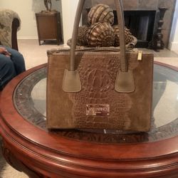 Authentic Valentino Milano Light/Tan Brown Tote 