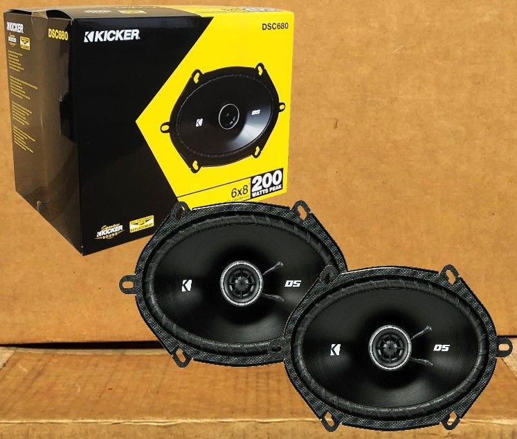 Kicker DS Series Car Speakers Set 6x8 Inch 2-Way Coaxial Speaker System 200 Watts 🚨 Payment Options Available 🚨 No Credit Needed 🚨