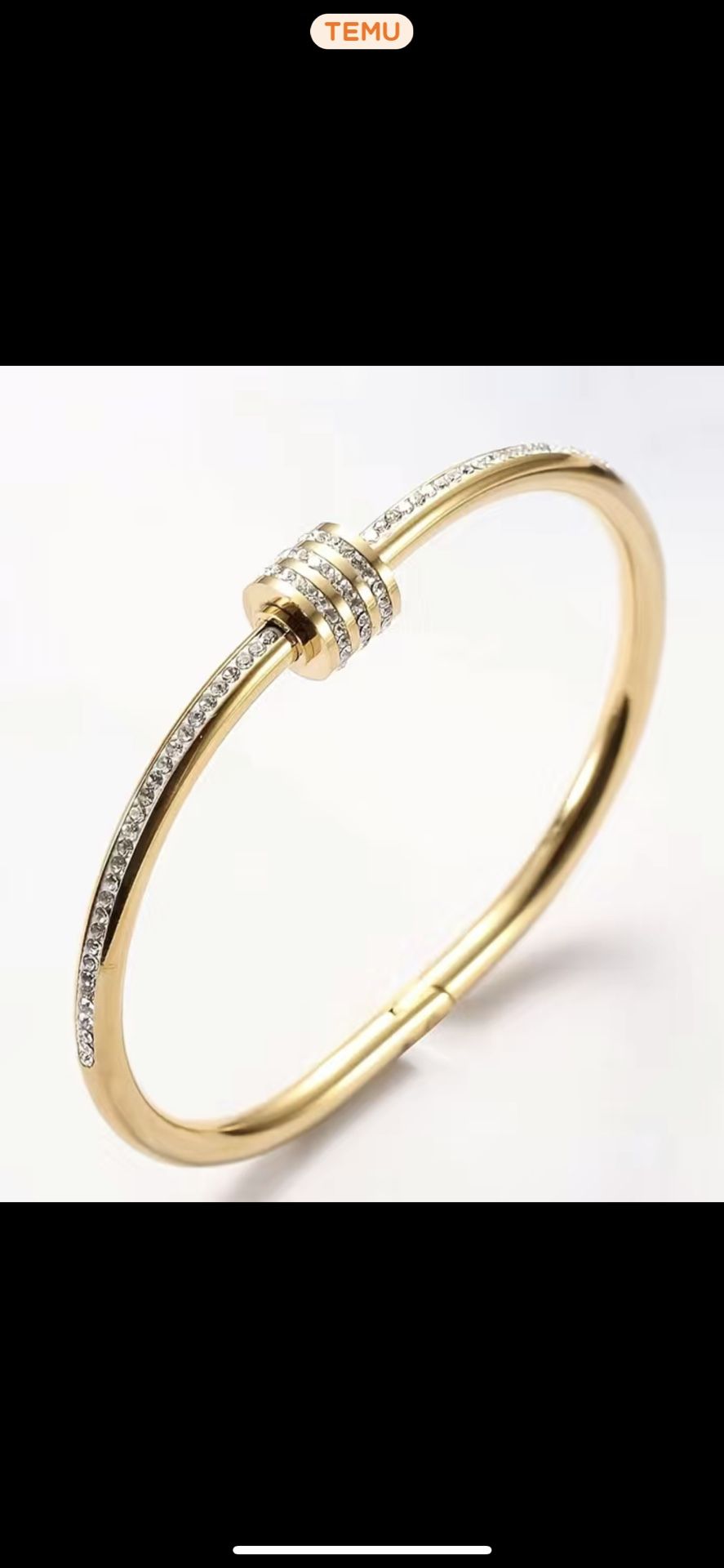 18k Gold Plated Titanium steel bangle