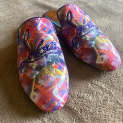 Christian Louboutin (Red Bottoms) Disco Navy Mule Slippers