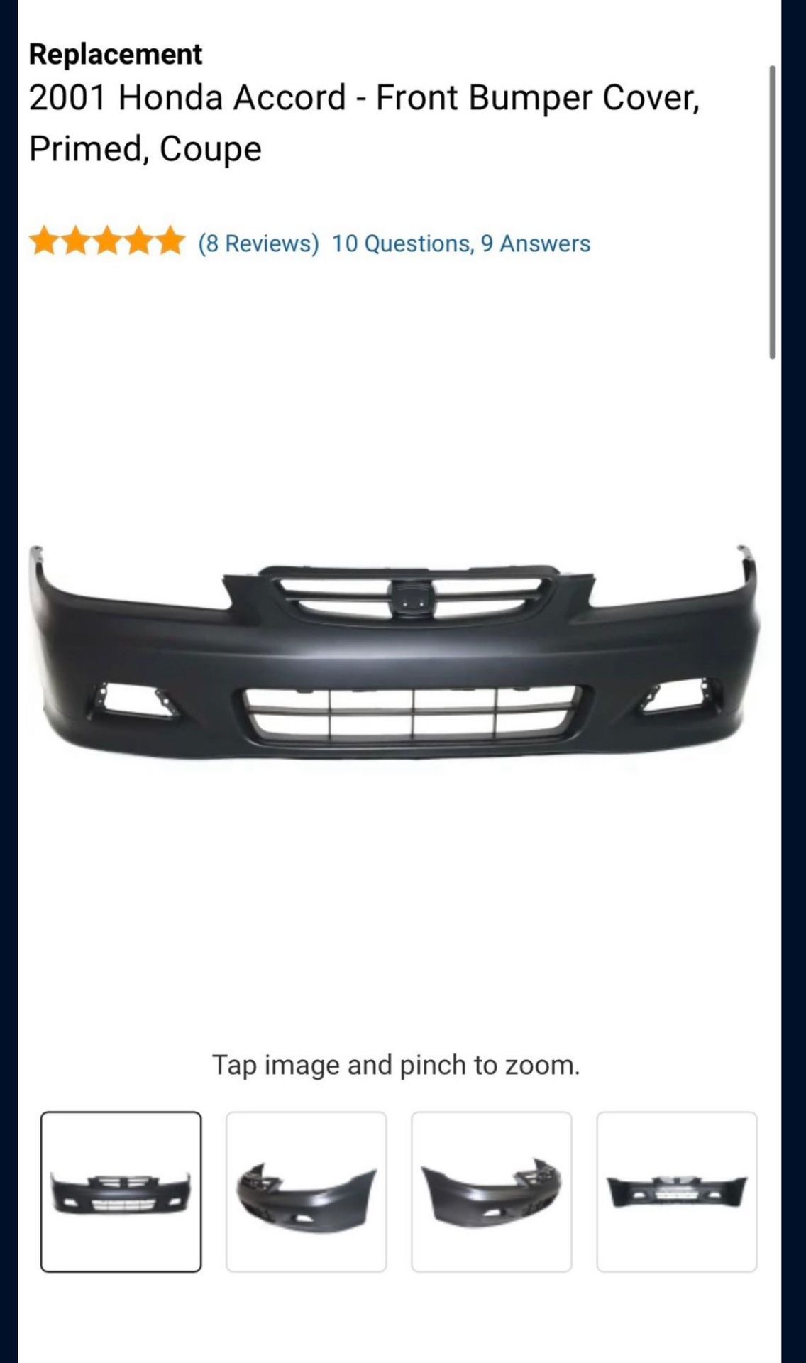 Honda Accord 2001 Front Bumper