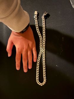 925 silver Cuban link chain