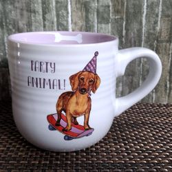 Dachshund Dog Party Animal Humor Coffee Mug Xtra Wide