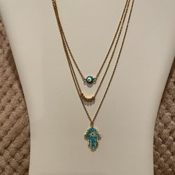 Stainless Steel 3 In 1 Necklace