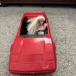 Vintage Barbie Car & Barbie